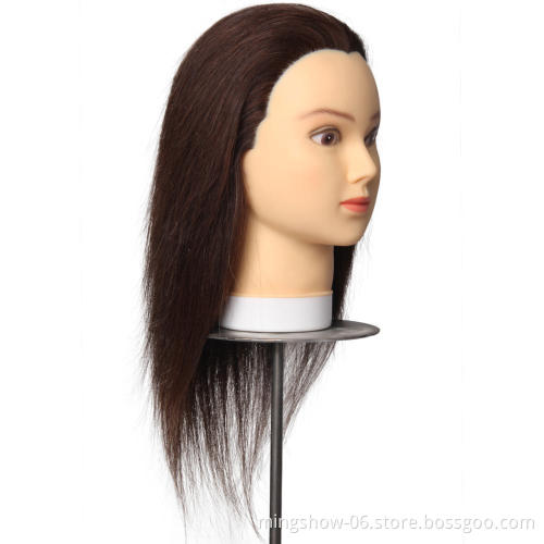 Human hair dummy mannequin head with hair training cheap